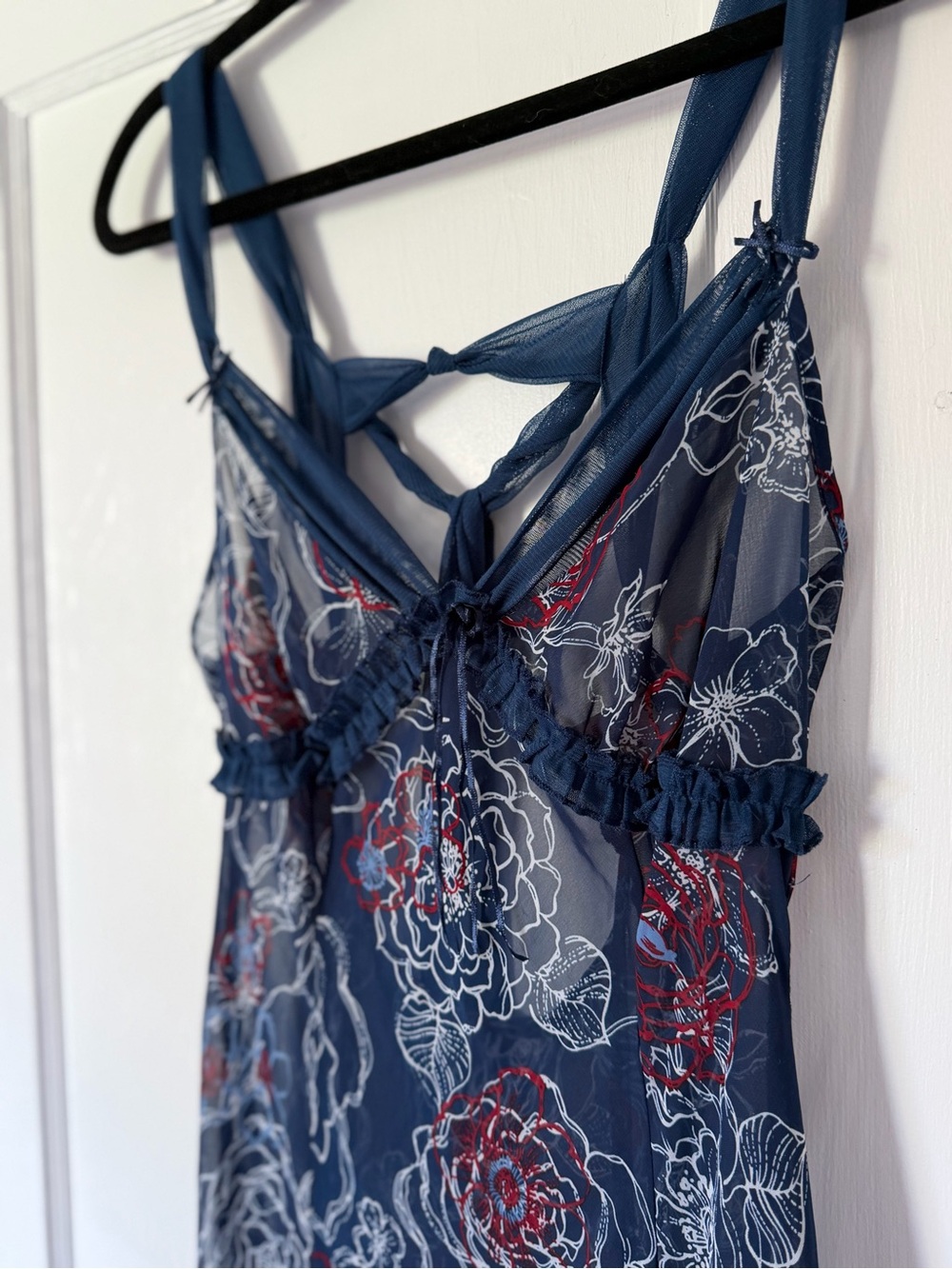 La Vie En Rose Maxi Length Sheer Slip - Picture 2 of 9